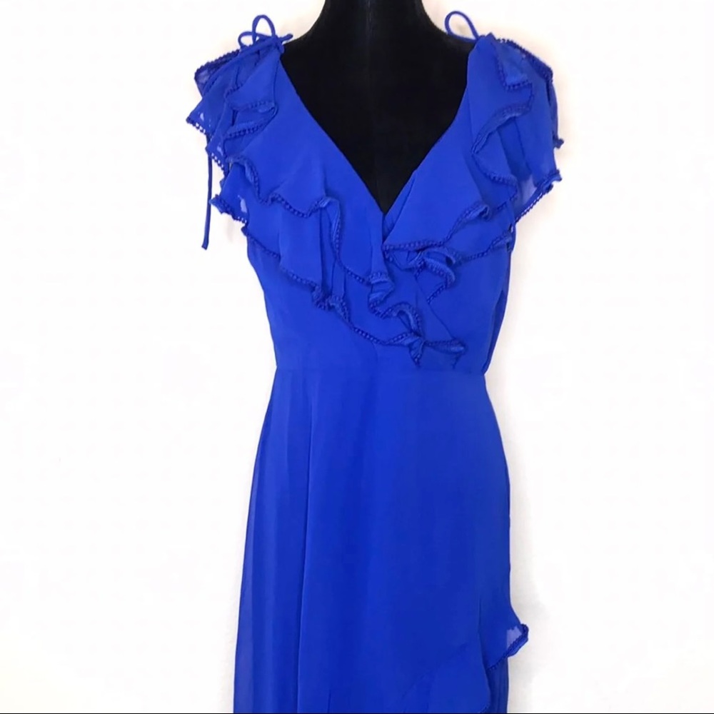 Lulu’s Blue Ruffle Maxi Gown - Picture 8 of 10